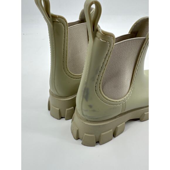 Jeffrey Campbell Women Cream Pleu Platform Waterproof Rain Boots Size 7 - Picture 6 of 9